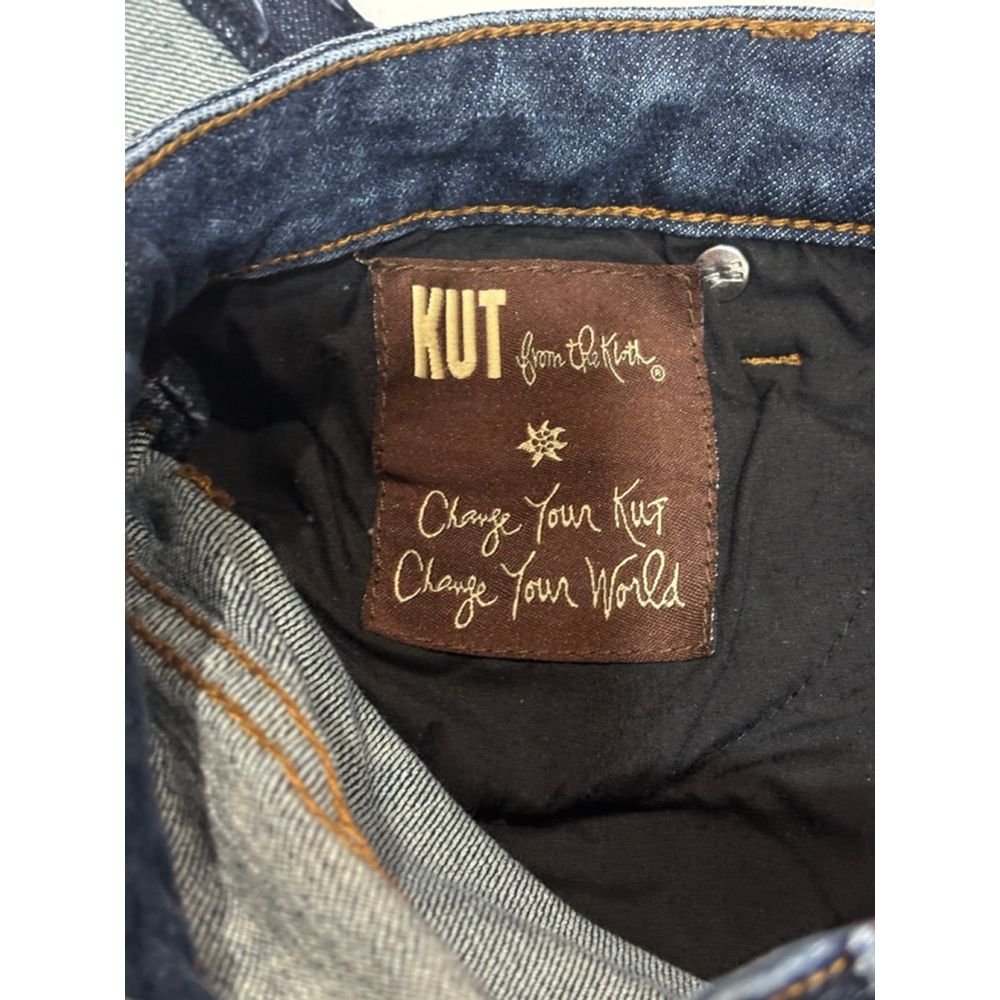 KUT from the Kloth Blue Denim Jeans Ankle & Cropped Cuffed, Woman’s Size 2 - Picture 8 of 9